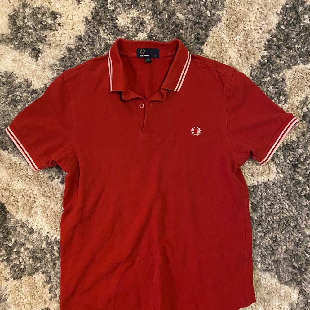 Fred Perry Men's Red Polo Shirt